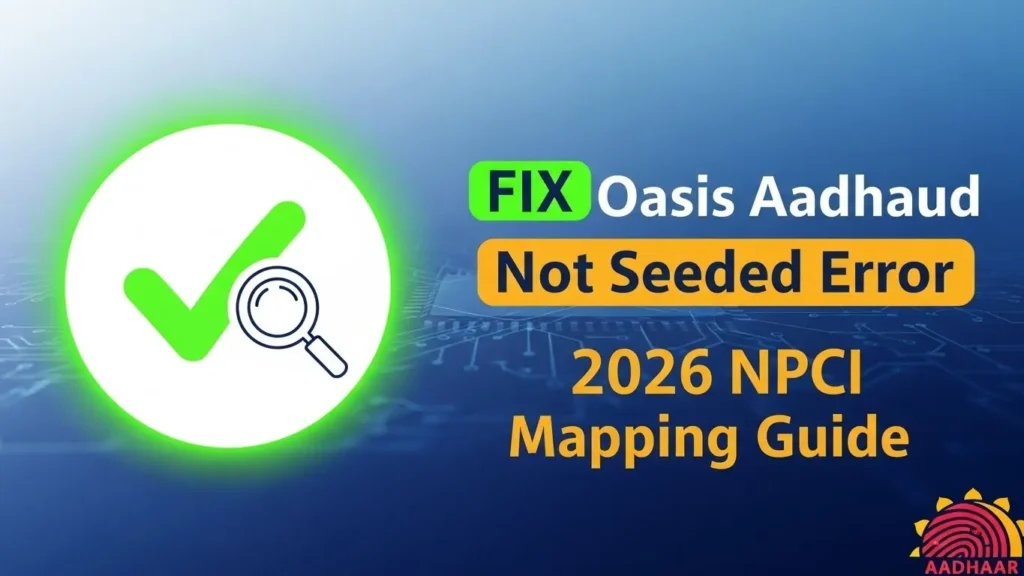 Fix Oasis Aadhaar Not Seeded Error 2026 NPCI Mapping Guide